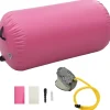 Online FinePRICE Täytettävä voimistelurulla pumpulla 120x90 cm PVC pinkki