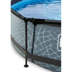 Hot Exit Uima-allassetti Stone Grey ø244cm 12V harmaa sis. katos