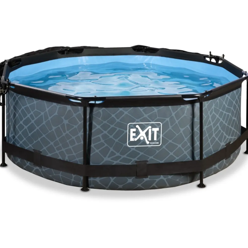 Hot Exit Uima-allassetti Stone Grey ø244cm 12V harmaa sis. katos