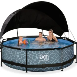 Hot Exit Uima-allassetti Stone Grey ø244cm 12V harmaa sis. katos