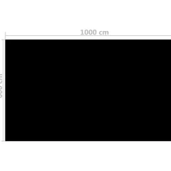 Best FinePRICE Uima-altaan suoja suorakulmainen 1000x600 cm pe musta