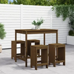 Discount FinePRICE Ulkobaarisarja, mänty, hunajanruskea, 5 osaa
