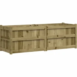 FinePRICE Ulkokukkalaatikko 150x50x50 cm kyllästetty mänty