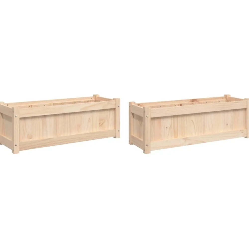 Outlet FinePRICE Ulkokukkalaatikot, mänty, 2 kpl
