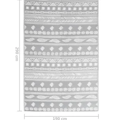 Best FinePRICE Ulkomatto harmaa 190x290 cm PP (16973)