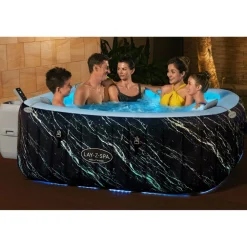 Bestway Ulkoporeallas Lay-Z-Spa Hollywood Luxe Airjet, 6 hlöä, 140 suutinta
