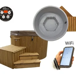 Hot SpaDealers Ulkoporeallas TopSpa xs Wifi 6 hlöä brown/grey marble