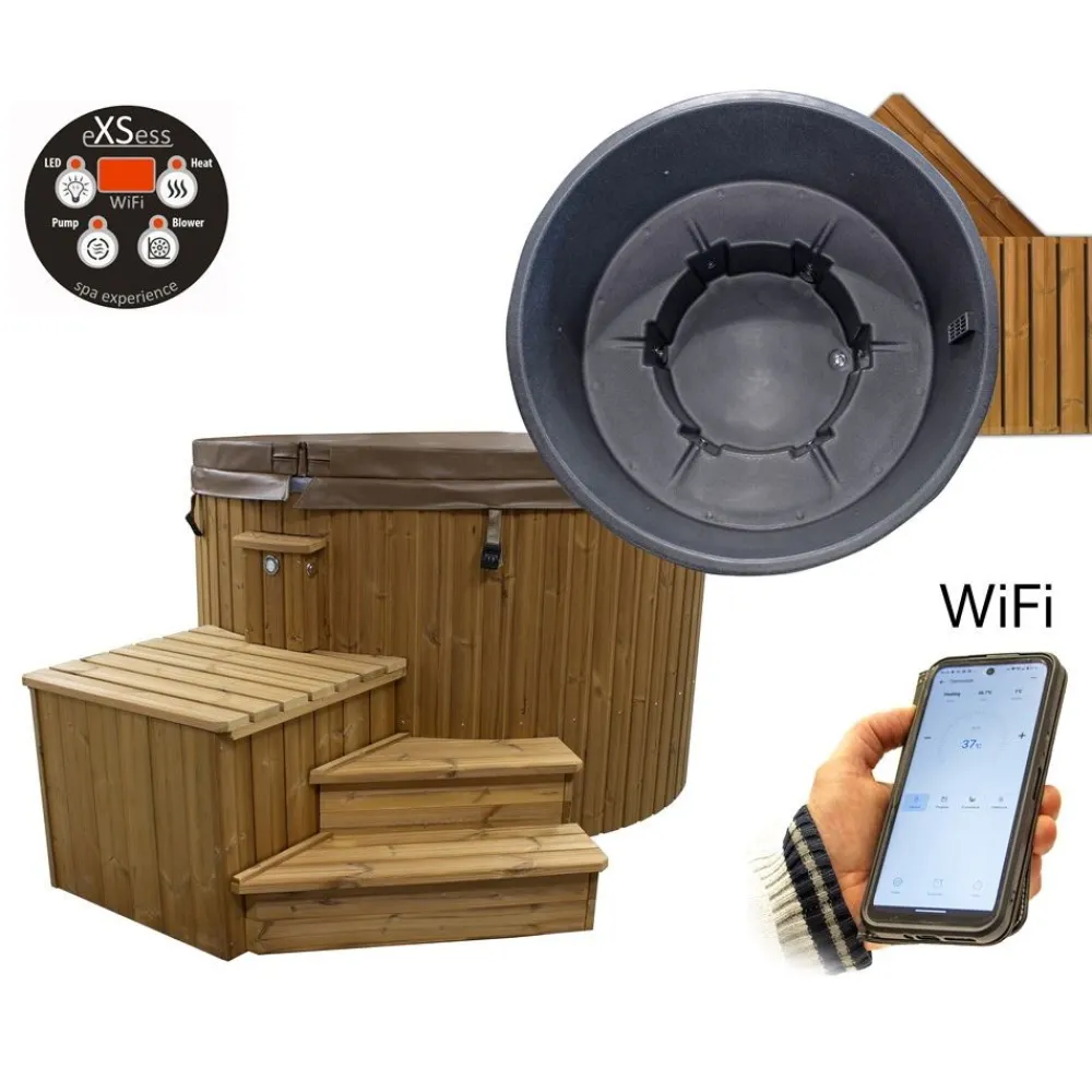 SpaDealers Ulkoporeallas TopSpa XS Wifi, 6 hlöä, eristetty, black marble