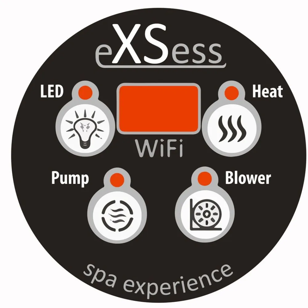 SpaDealers Ulkoporeallas TopSpa XS Wifi, 6 hlöä, eristetty, black marble