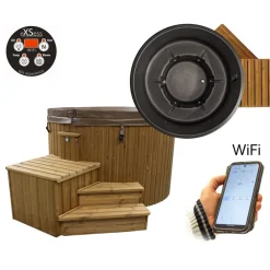 Online SpaDealers Ulkoporeallas TopSpa xs Wifi 6 hlöä brown/graphite black