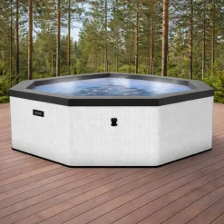 Outlet Wave Spa Ulkoporeallas Como, 6 hlöä, 90 suutinta, WiFi, kahdeksankulmainen, koottava, valkoinen