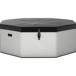 New Wave Spa Ulkoporeallas Como, 6 hlöä, 90 suutinta, WiFi, kahdeksankulmainen, koottava, harmaa
