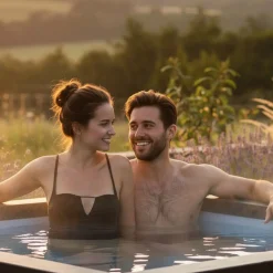 New Wave Spa Ulkoporeallas Garda, 6 hlöä, 90 suutinta, WiFi, neliö, koottava, harmaa