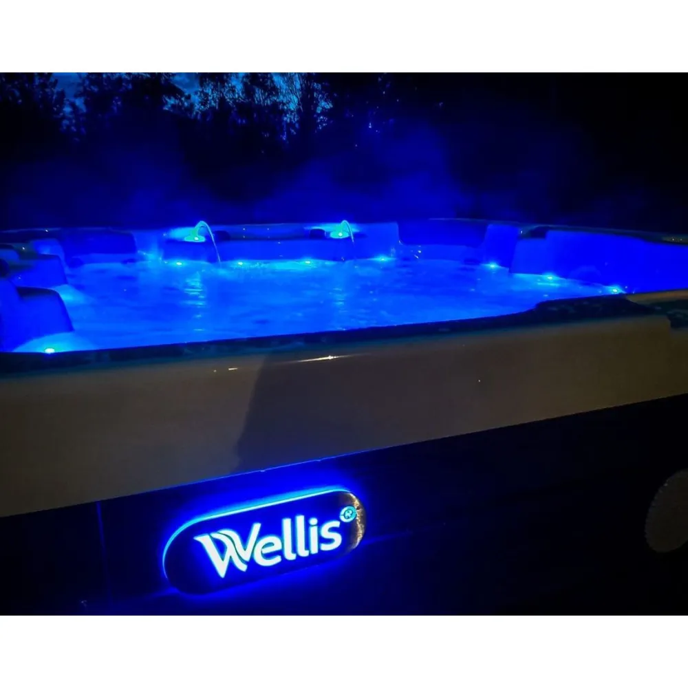 Hot Wellis Ulkoporeallas Jupiter Ice White, 6 hlöä, 46 suutinta, harmaa/valkoinen
