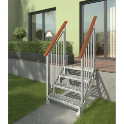 Best Dolle Ulkoportaat Gardentop Gallersteg kahdella Nordic-kaiteella eri kokoja