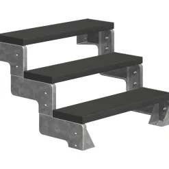 Best Dolle Ulkoportaat Gardentop Trimax yhdellä Nordic-kaiteella antrasiitti eri kokoja