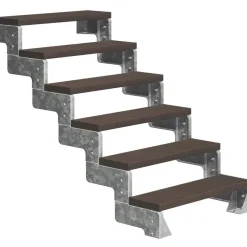 New Dolle Ulkoportaat Gardentop Trimax ilman kaidetta tummanruskea eri kokoja