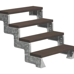 New Dolle Ulkoportaat Gardentop Trimax ilman kaidetta tummanruskea eri kokoja