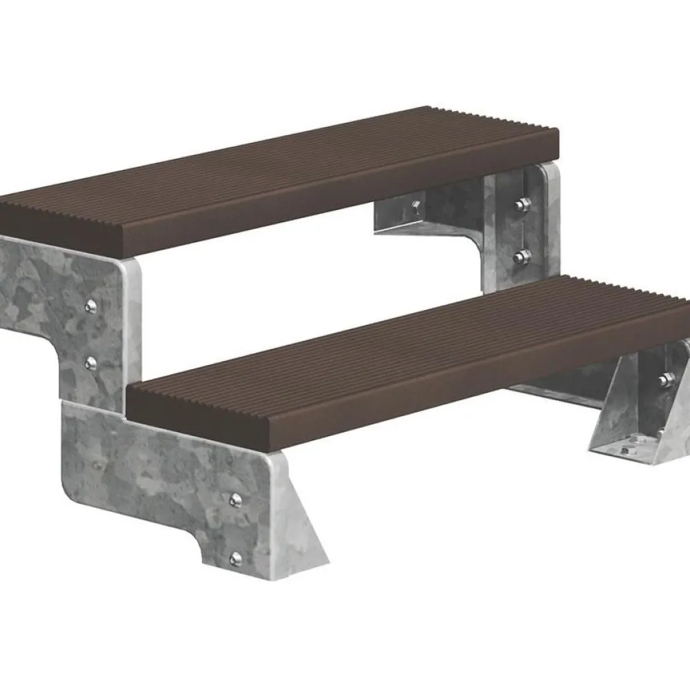 New Dolle Ulkoportaat Gardentop Trimax ilman kaidetta tummanruskea eri kokoja