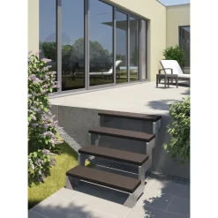 New Dolle Ulkoportaat Gardentop Trimax ilman kaidetta tummanruskea eri kokoja