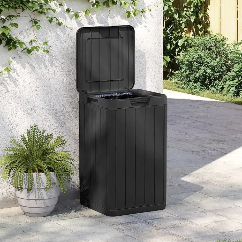 Hot FinePRICE Ulkoroska-astia antrasiitti 38x38x65 cm PP