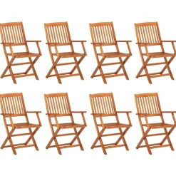 Clearance FinePRICE Ulkoruokailuryhmä, akaasiapuu, erilaisia sarjavaihtoehtoja