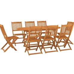 Clearance FinePRICE Ulkoruokailuryhmä, akaasiapuu, erilaisia sarjavaihtoehtoja