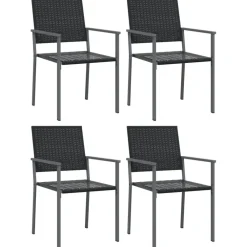 Clearance FinePRICE Ulkoruokailuryhmä polyrottinki ja teräs, 3-osainen
