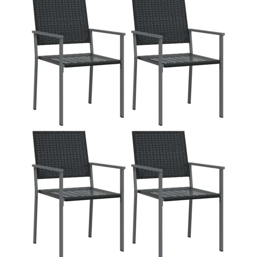 Clearance FinePRICE Ulkoruokailuryhmä polyrottinki ja teräs, 3-osainen