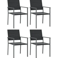 Clearance FinePRICE Ulkoruokailuryhmä polyrottinki ja teräs, 3-osainen