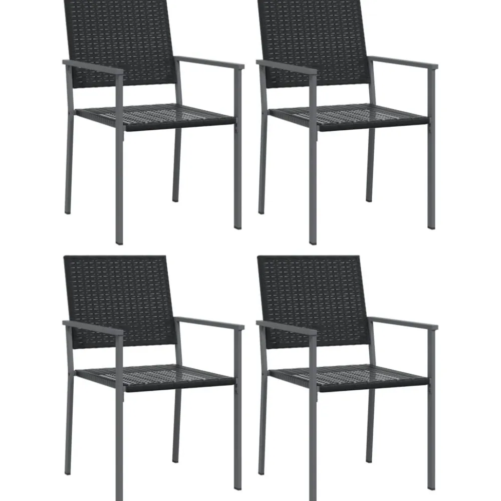 Clearance FinePRICE Ulkoruokailuryhmä polyrottinki ja teräs, 3-osainen