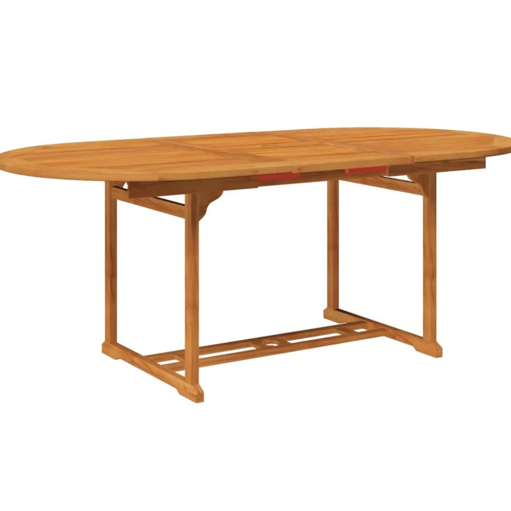Clearance FinePRICE Ulkoruokailuryhmä soikea, akaasiapuu, 7 osaa
