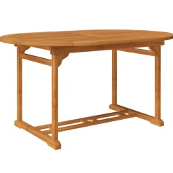 Clearance FinePRICE Ulkoruokailuryhmä soikea, akaasiapuu, 7 osaa