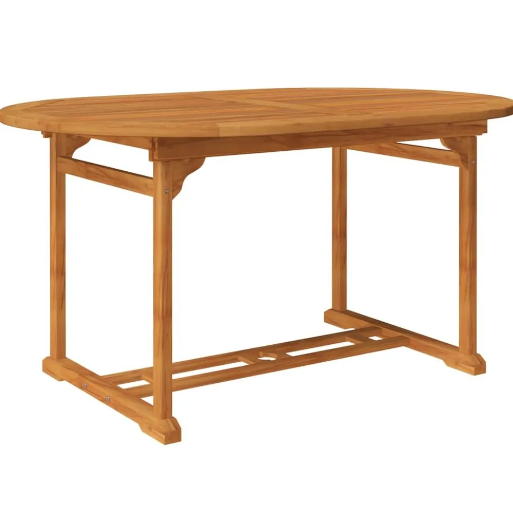 Clearance FinePRICE Ulkoruokailuryhmä soikea, akaasiapuu, 7 osaa