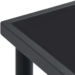 Outlet FinePRICE Ulkoruokapöytä antrasiitti 150x90x74 cm teräs