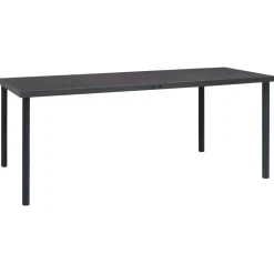 Outlet FinePRICE Ulkoruokapöytä antrasiitti 150x90x74 cm teräs