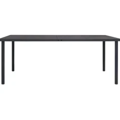 Outlet FinePRICE Ulkoruokapöytä antrasiitti 150x90x74 cm teräs