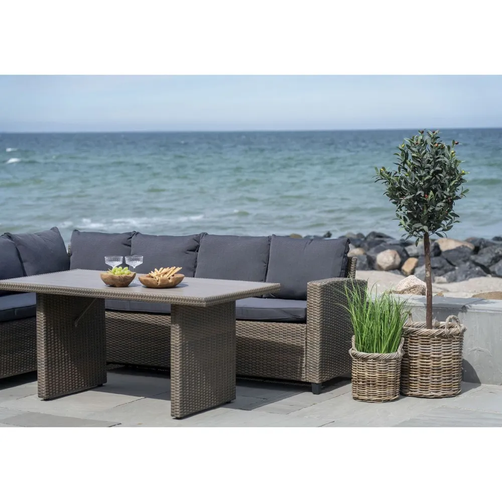 Discount House Nordic Ulkoruukku Gili, 2kpl, rottinki, ruskea