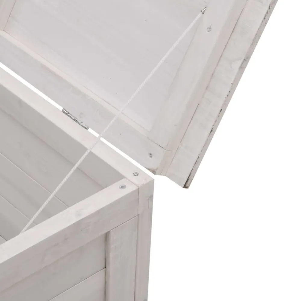 Sale FinePRICE Ulkosäilytyslaatikko valkoinen 150x50x56,5 cm, kuusi