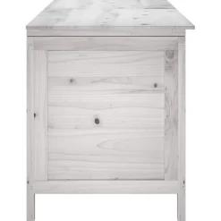 Sale FinePRICE Ulkosäilytyslaatikko valkoinen 150x50x56,5 cm, kuusi