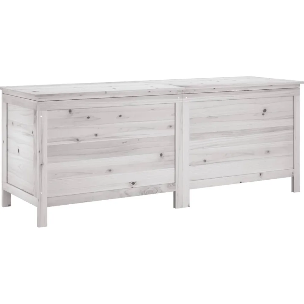 Sale FinePRICE Ulkosäilytyslaatikko valkoinen 150x50x56,5 cm, kuusi