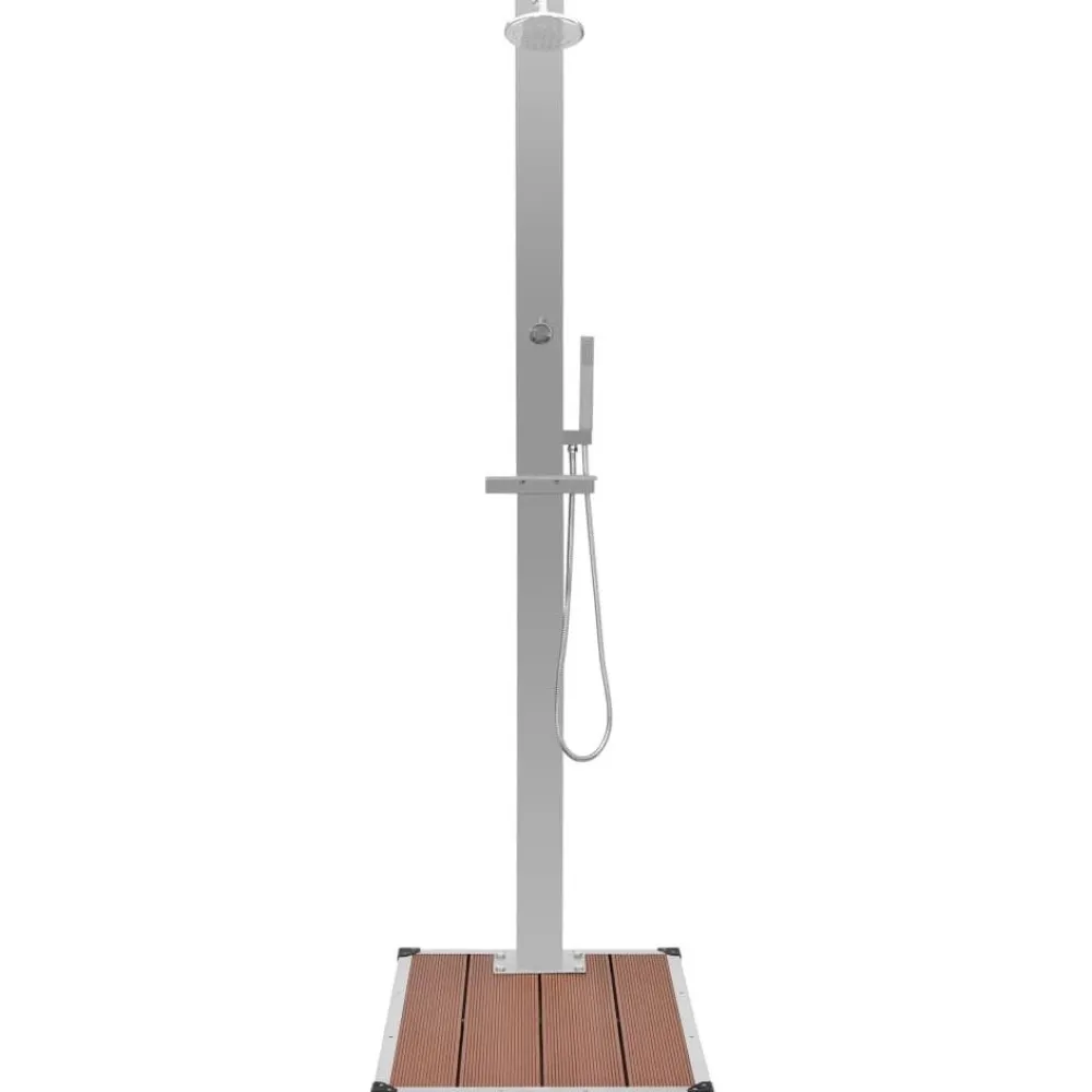 Clearance FinePRICE Ulkosuihku alustalla wpc ruostumaton teräs ruskea