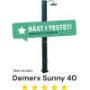 Demerx Ulkosuihku Sunny 40, aurinkolämmitteinen, musta