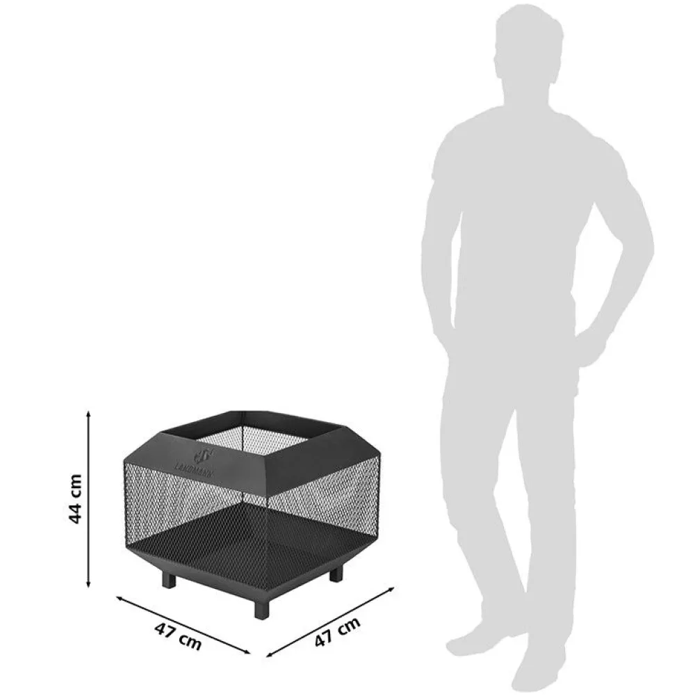 Best Landmann Ulkotulisija FP-I-440, 44x44cm, musta