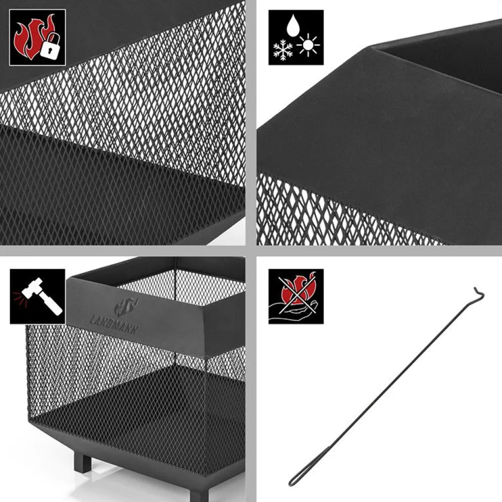 Best Landmann Ulkotulisija FP-I-440, 44x44cm, musta