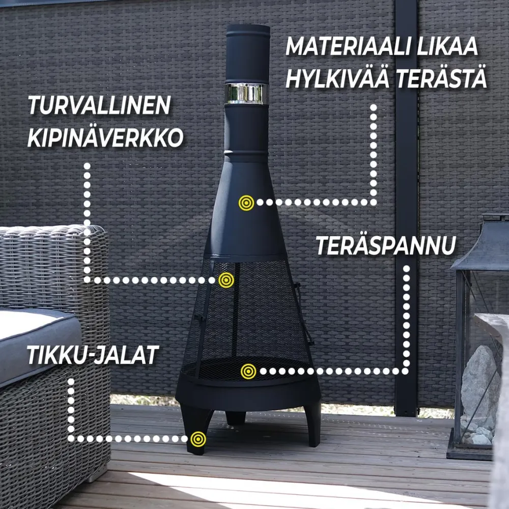 Best Limousin Ulkotulisija Pihatakka 126cm