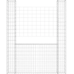 Sale FinePRICE U-muotoiset kivikorit 2 pylväällä rauta 140x20x150 cm