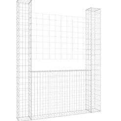 Sale FinePRICE U-muotoiset kivikorit 2 pylväällä rauta 140x20x150 cm