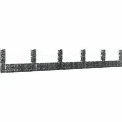 Sale FinePRICE U-muotoiset kivikorit 2 pylväällä rauta 140x20x150 cm