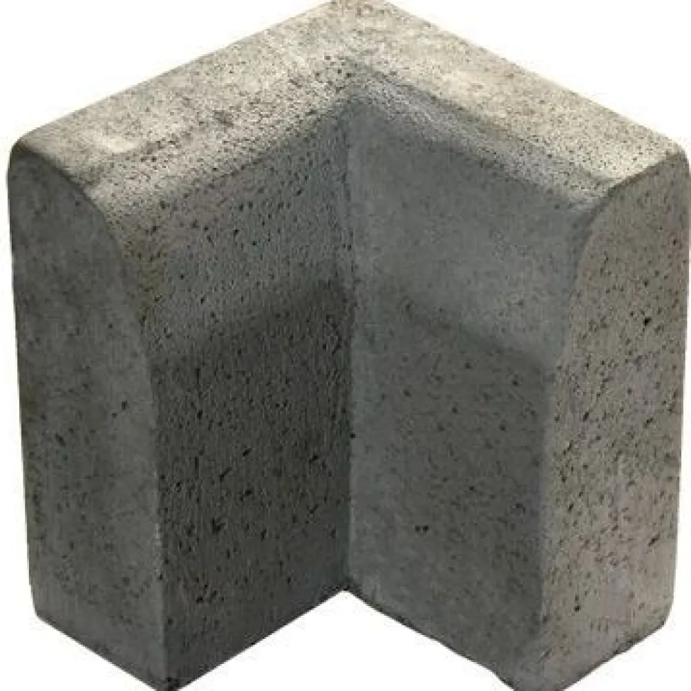 Clearance Rudus Upotettava reunakivi J11 kulma 90° kovera 500x110x300 mm sileä harmaa